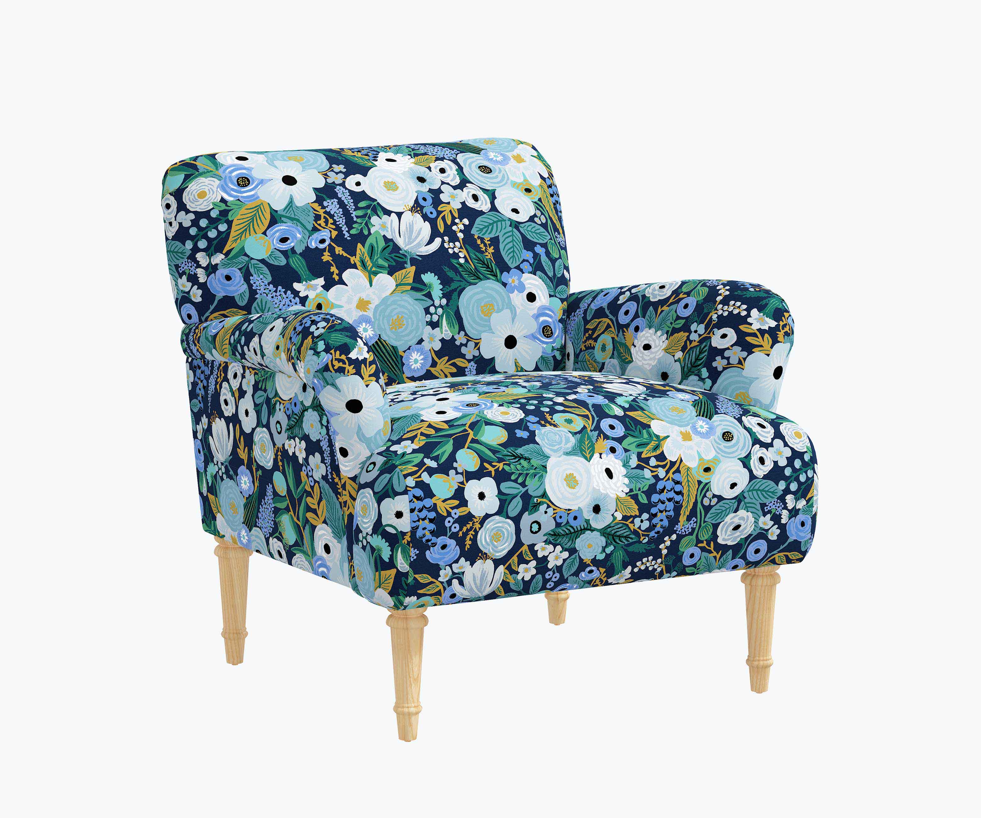 Cloverpaperco™ - Bristol Armchair - Garden Party Blue