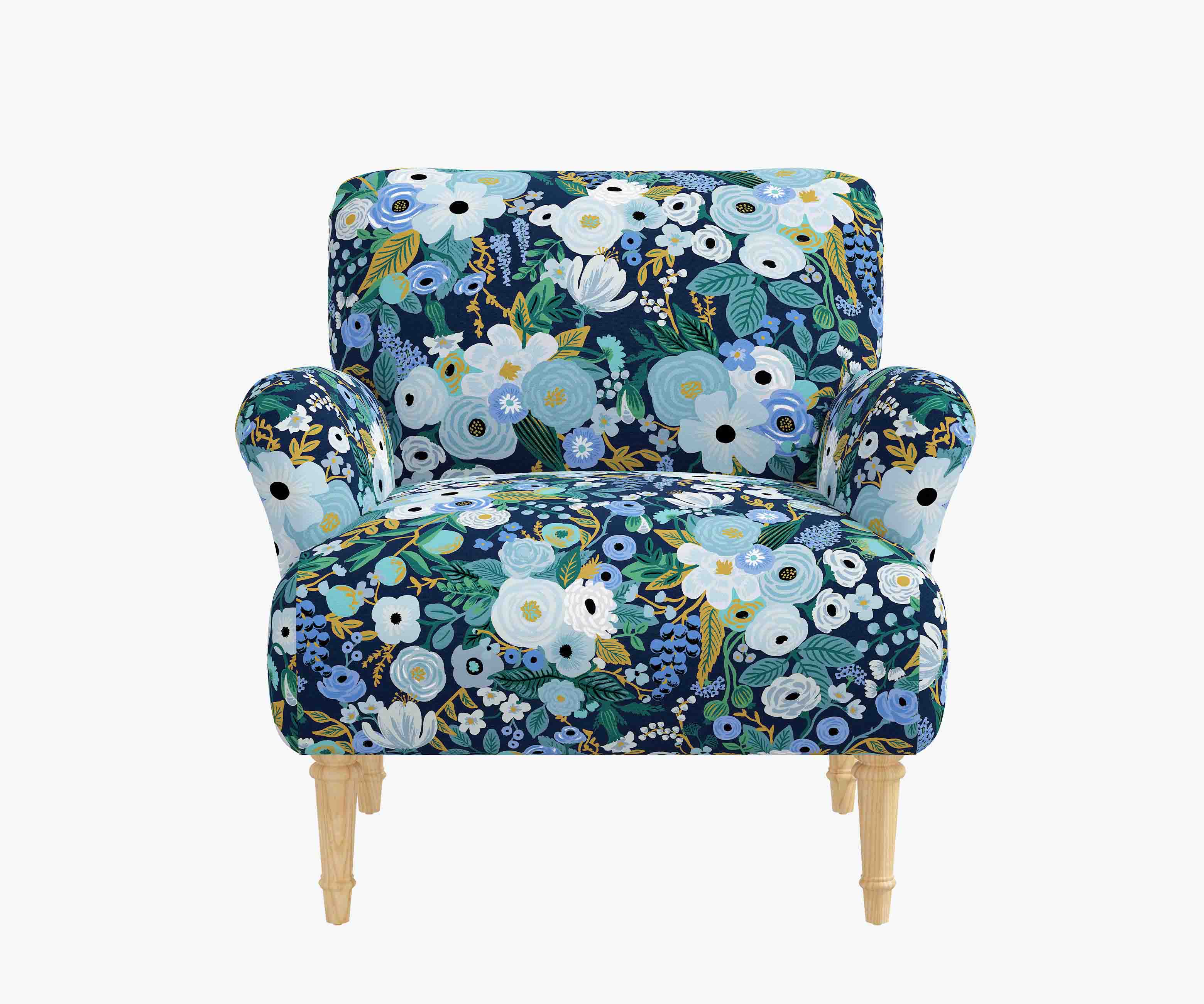 Cloverpaperco™ - Bristol Armchair - Garden Party Blue