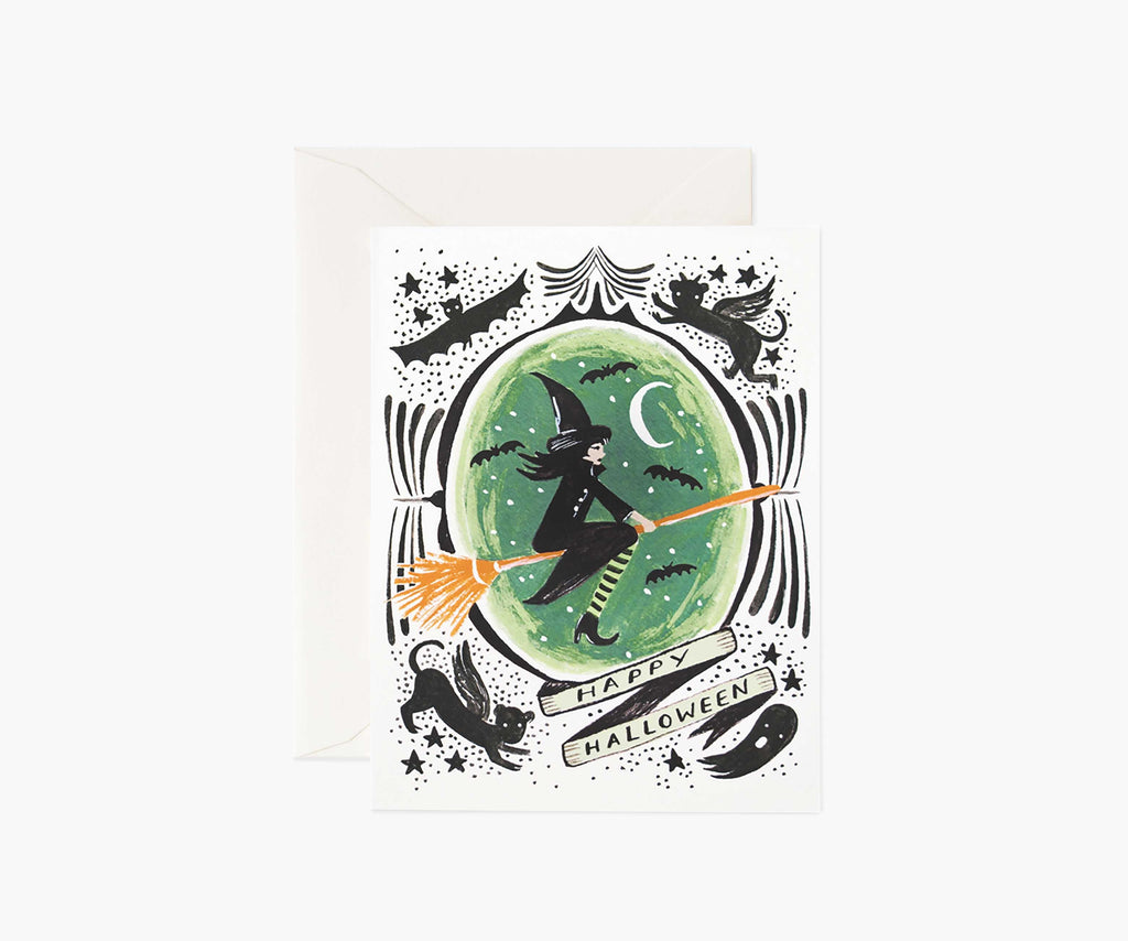 Cloverpaperco™ - Witch of the West Halloween Card - Single Card
