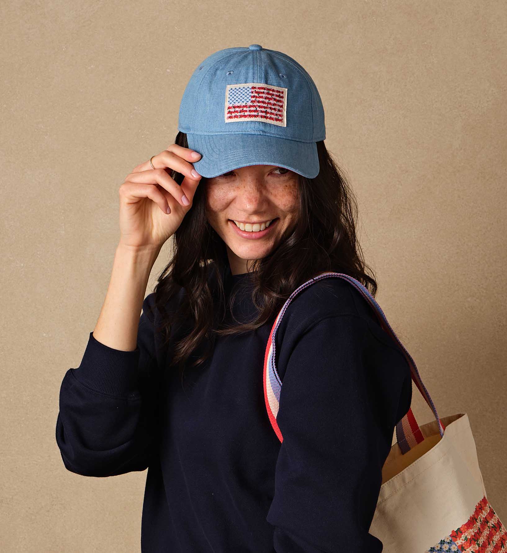 Cloverpaperco™ - Baseball Cap - Americana Denim