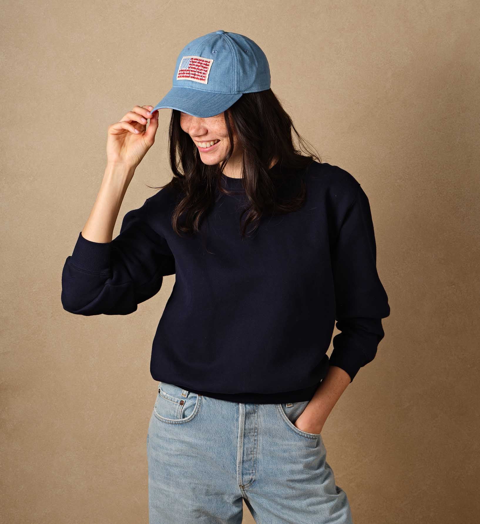 Cloverpaperco™ - Baseball Cap - Americana Denim