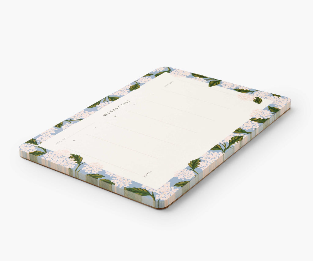 Cloverpaperco™ - Weekly Desk Pad - Hydrangea