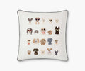 Cloverpaperco™ - Dog Days Embroidered Pillow - Cream