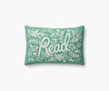Cloverpaperco™ - Read Embroidered Pillow - Sage