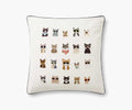 Cloverpaperco™ - Cool Cats Embroidered Pillow - Cream