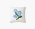 Cloverpaperco™ - Hydrangea Bouquet Embellished Pillow - Cream