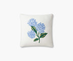 Cloverpaperco™ - Hydrangea Bouquet Embellished Pillow - Cream