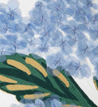 Cloverpaperco™ - Hydrangea Bouquet Embellished Pillow - Cream