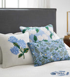 Cloverpaperco™ - Hydrangea Bouquet Embellished Pillow - Cream