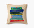 Cloverpaperco™ - Book Club Embroidered Pillow - Cream