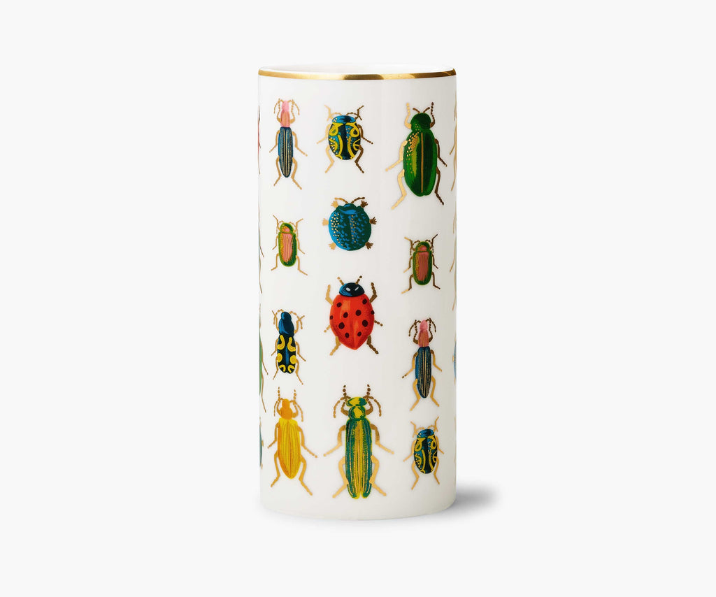 Cloverpaperco™ - Porcelain Vase - Beetles & Bugs
