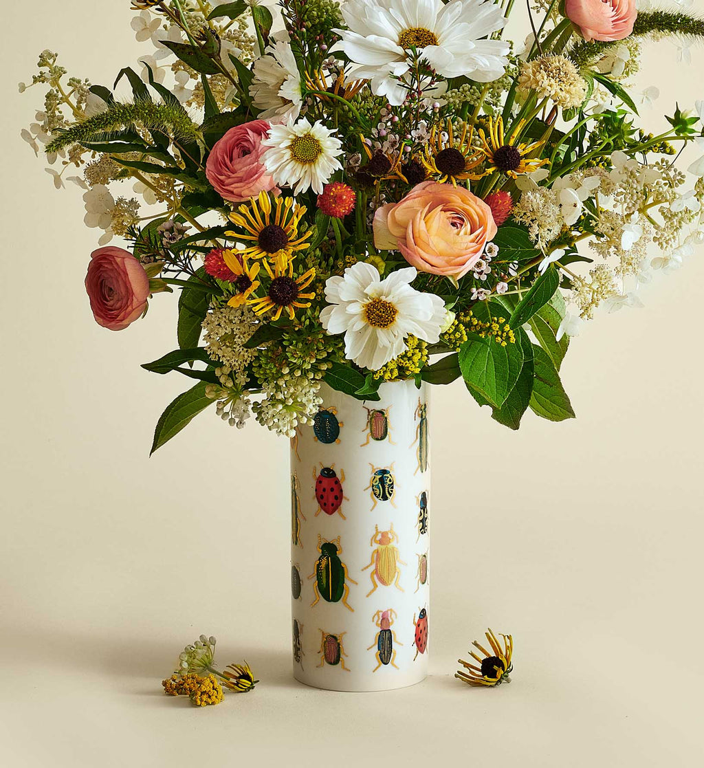 Cloverpaperco™ - Porcelain Vase - Beetles & Bugs