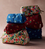 Cloverpaperco™ - Quilted Large Cosmetic Pouch - Garden Party