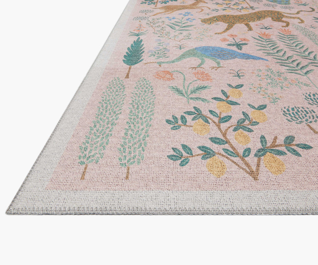 Cloverpaperco™ - Menagerie Les Fauves Printed Rug - Blush