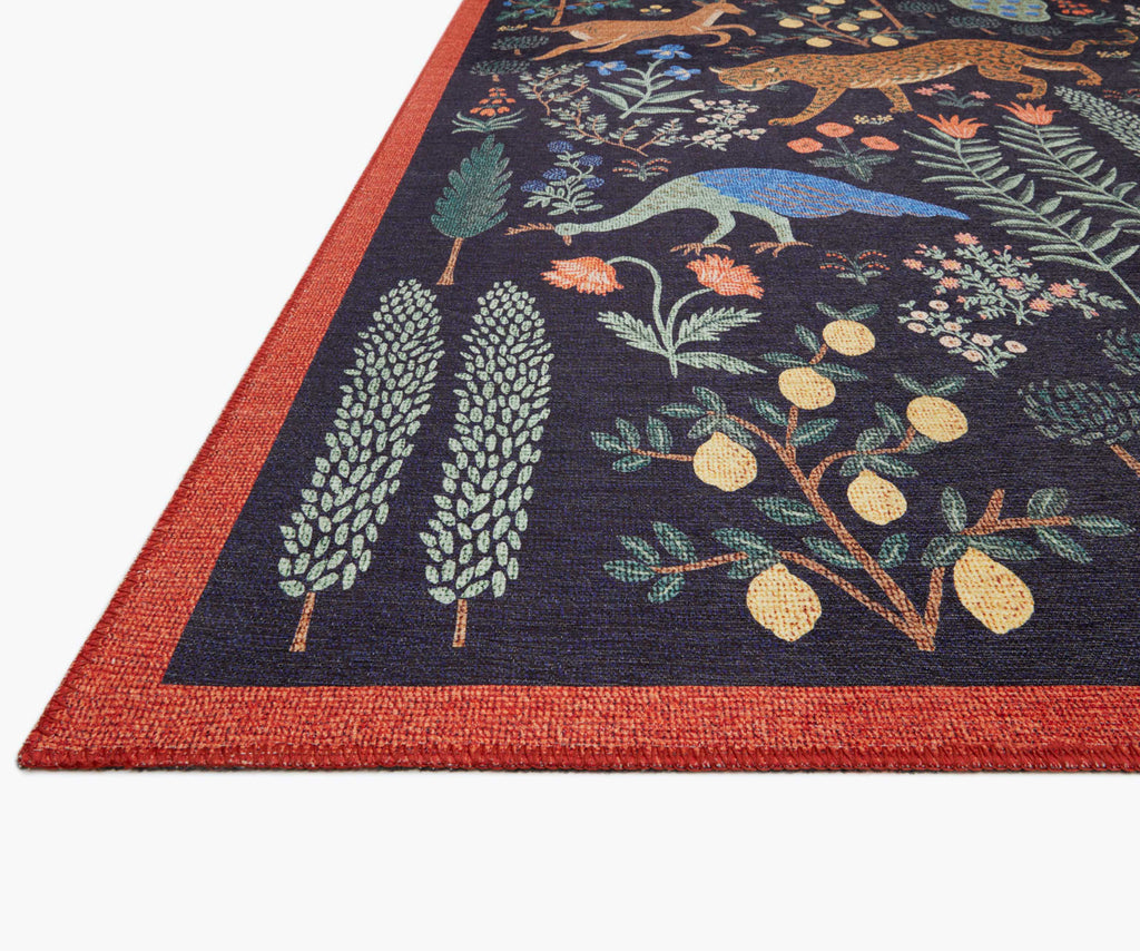 Cloverpaperco™ - Menagerie Les Fauves Printed Rug - Black