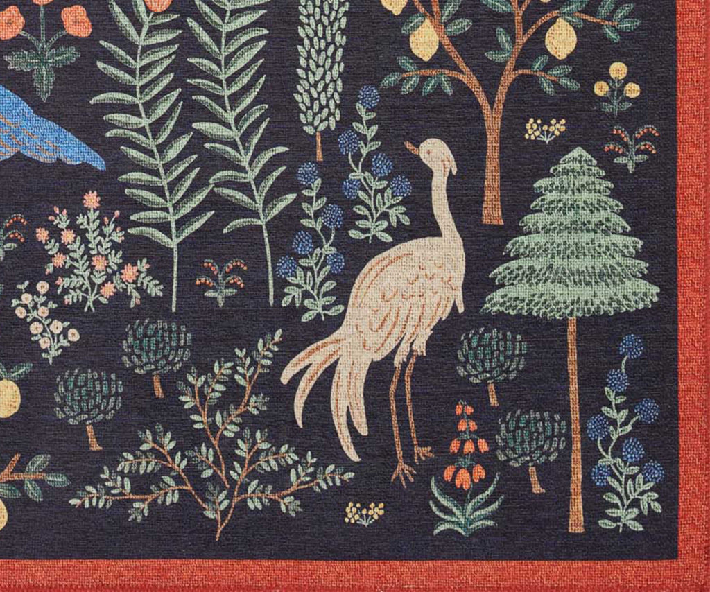 Cloverpaperco™ - Menagerie Les Fauves Printed Rug - Black