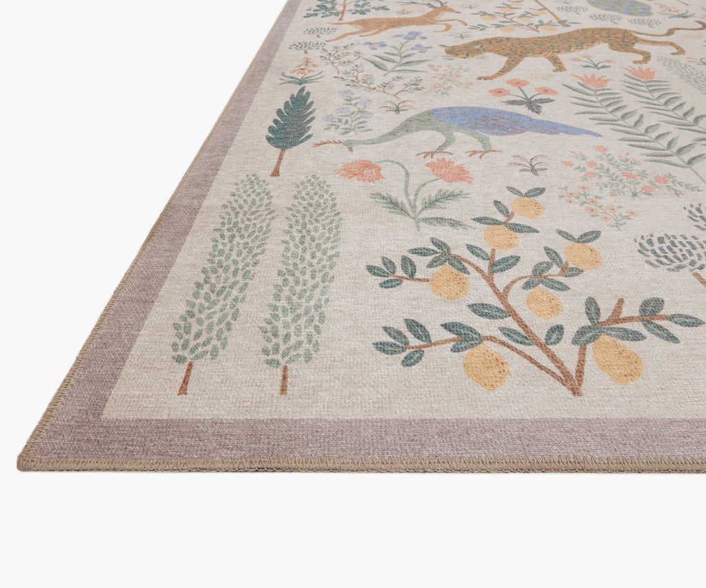 Cloverpaperco™ - Menagerie Les Fauves Printed Rug - Cream