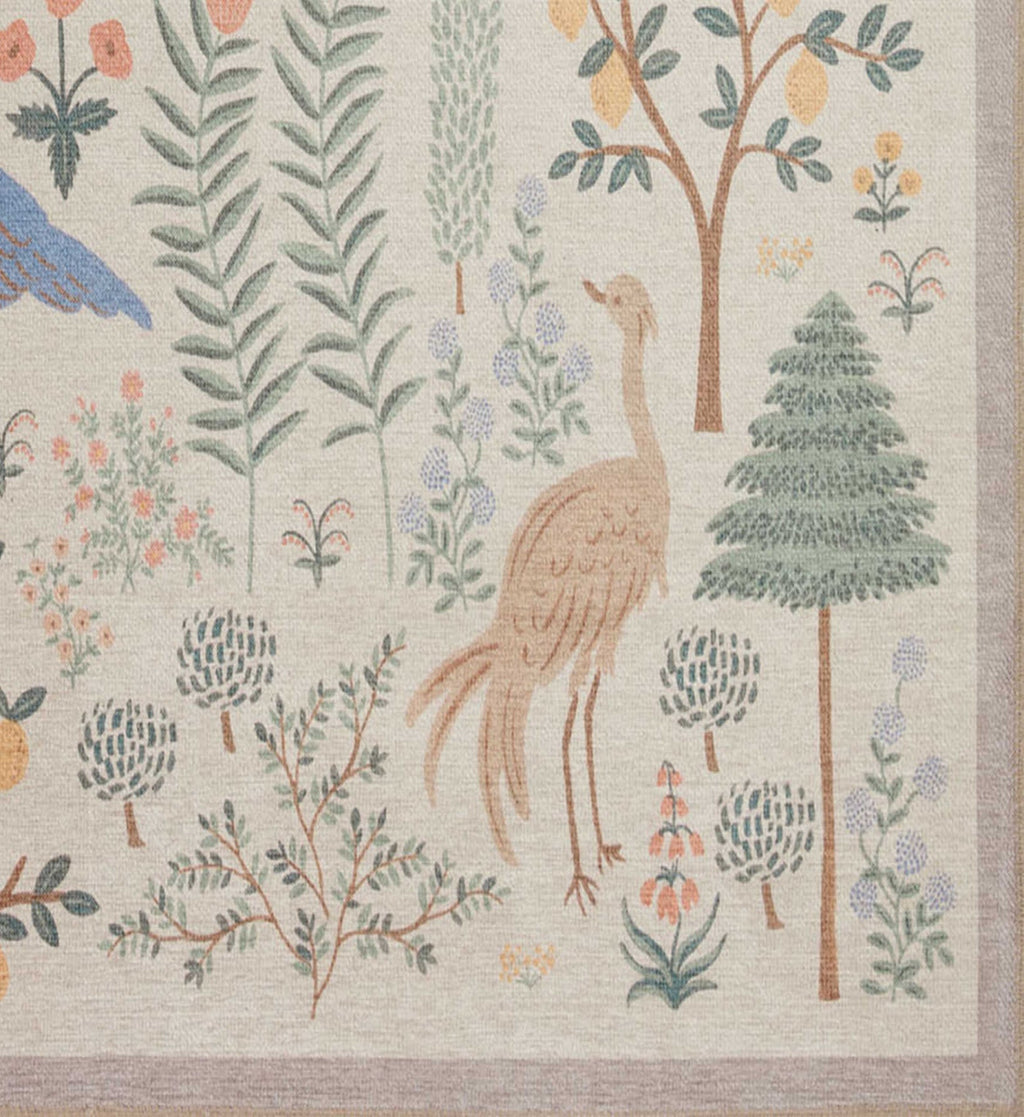 Cloverpaperco™ - Menagerie Les Fauves Printed Rug - Cream