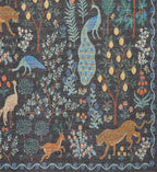 Cloverpaperco™ - Menagerie Forest Printed Rug - Black