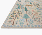 Cloverpaperco™ - Menagerie Forest Printed Rug - Cream