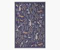 Cloverpaperco™ - Menagerie Forest Printed Rug - Navy