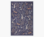 Cloverpaperco™ - Menagerie Forest Printed Rug - Navy