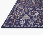 Cloverpaperco™ - Menagerie Forest Printed Rug - Navy