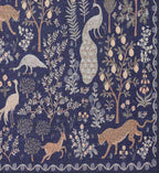 Cloverpaperco™ - Menagerie Forest Printed Rug - Navy