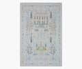 Cloverpaperco™ - Menagerie Camont Printed Rug - Light Blue
