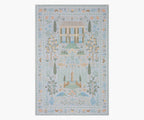 Cloverpaperco™ - Menagerie Camont Printed Rug - Light Blue