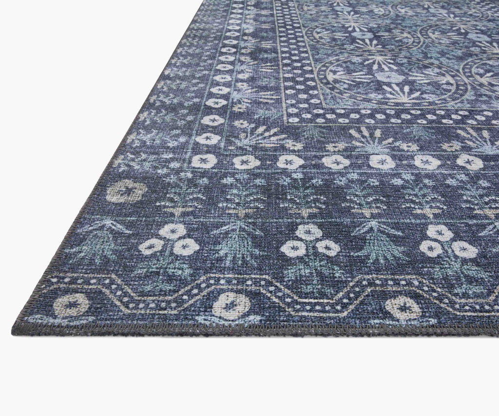 Cloverpaperco™ - Maison Rosette Power Loomed Rug - Blue