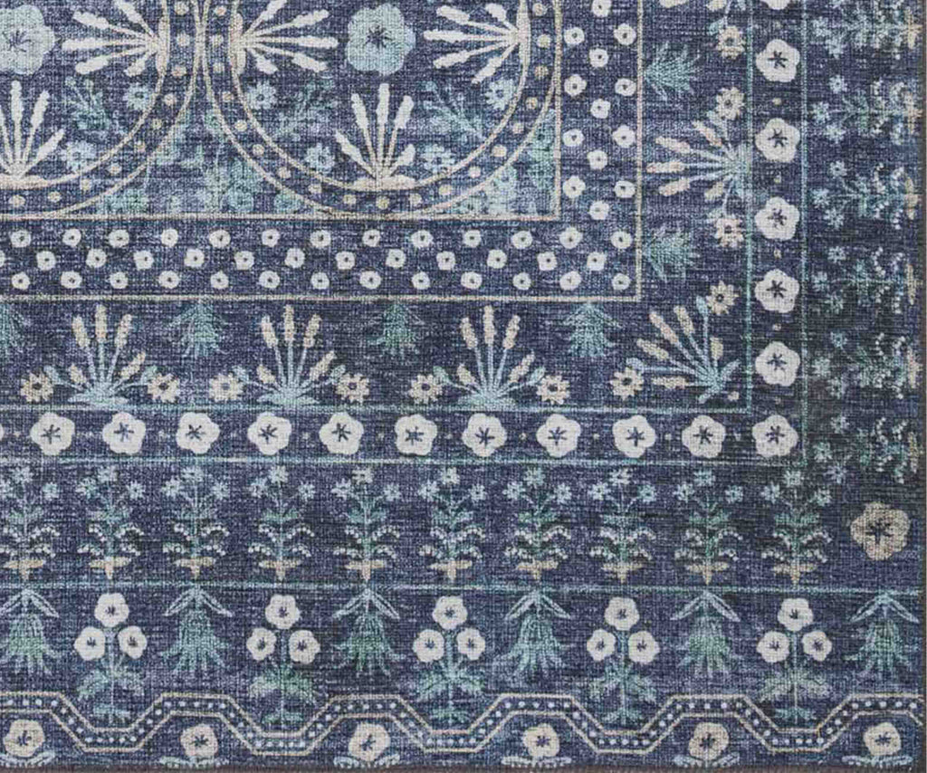 Cloverpaperco™ - Maison Rosette Power Loomed Rug - Blue