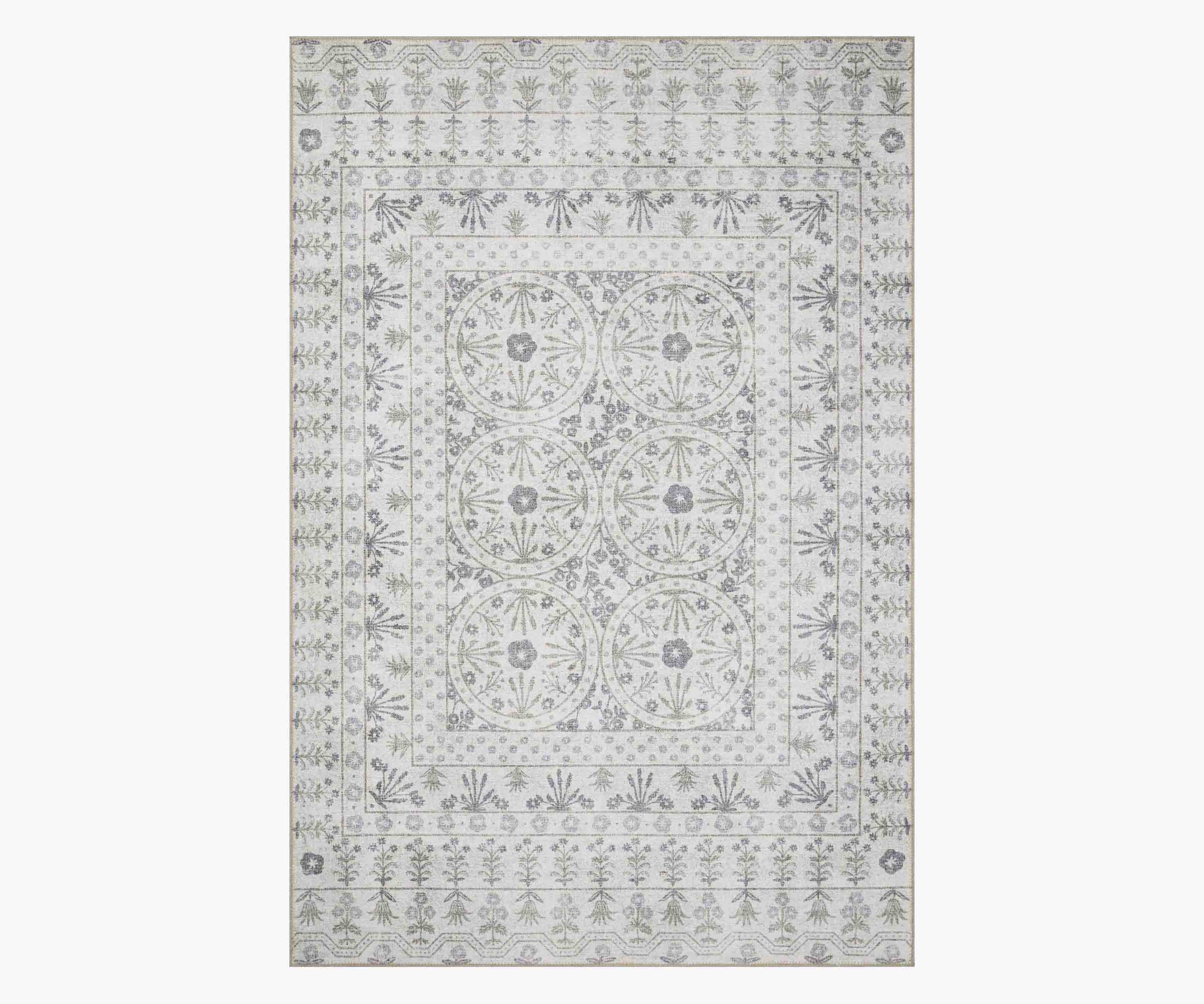 Cloverpaperco™ - Maison Rosette Power Loomed Rug - Ivory