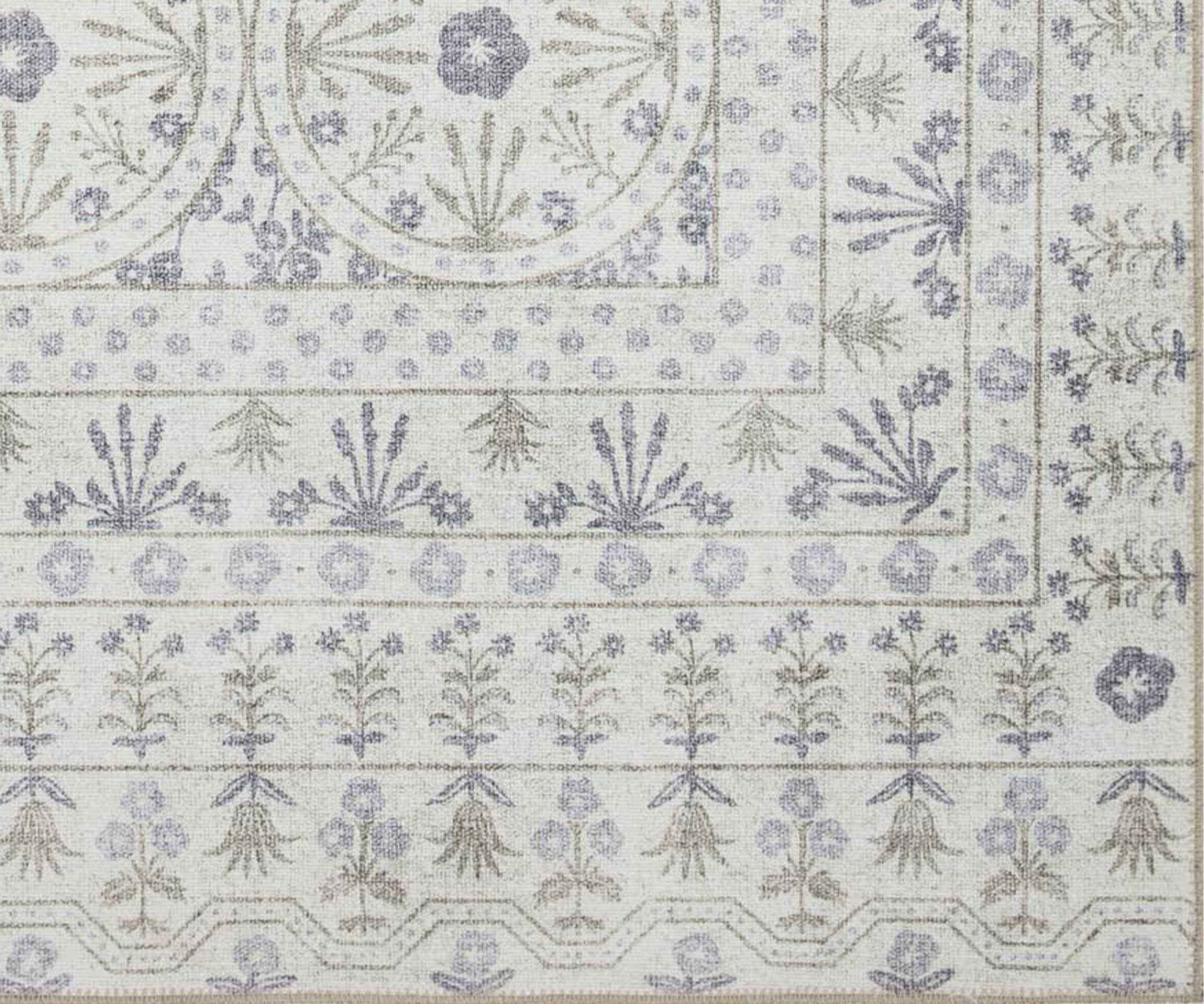 Cloverpaperco™ - Maison Rosette Power Loomed Rug - Ivory