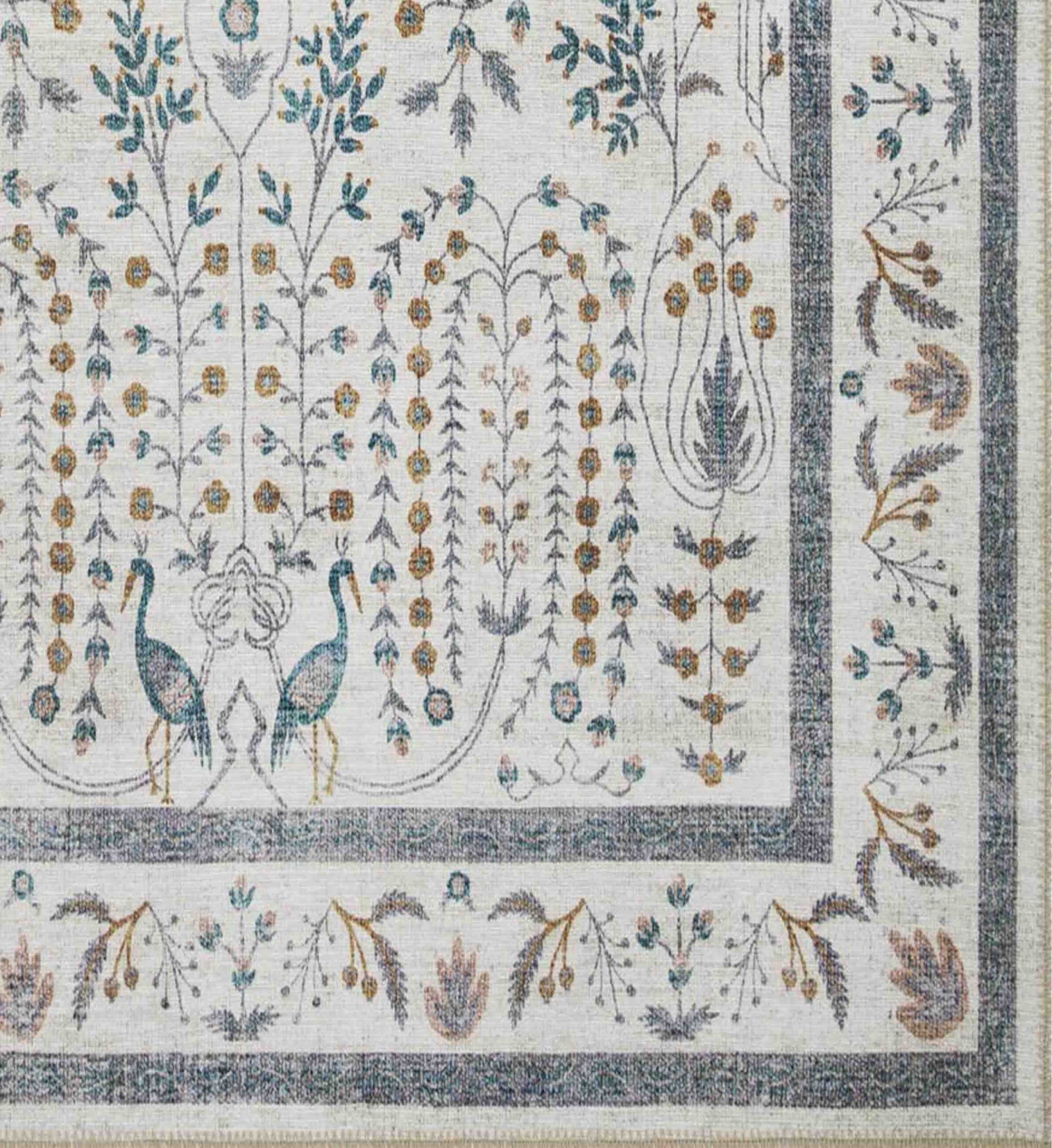 Cloverpaperco™ - Maison Wisteria Power Loomed Rug - Cream