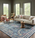 Cloverpaperco™ - Maison Frances Power Loomed Rug - Blue Multi