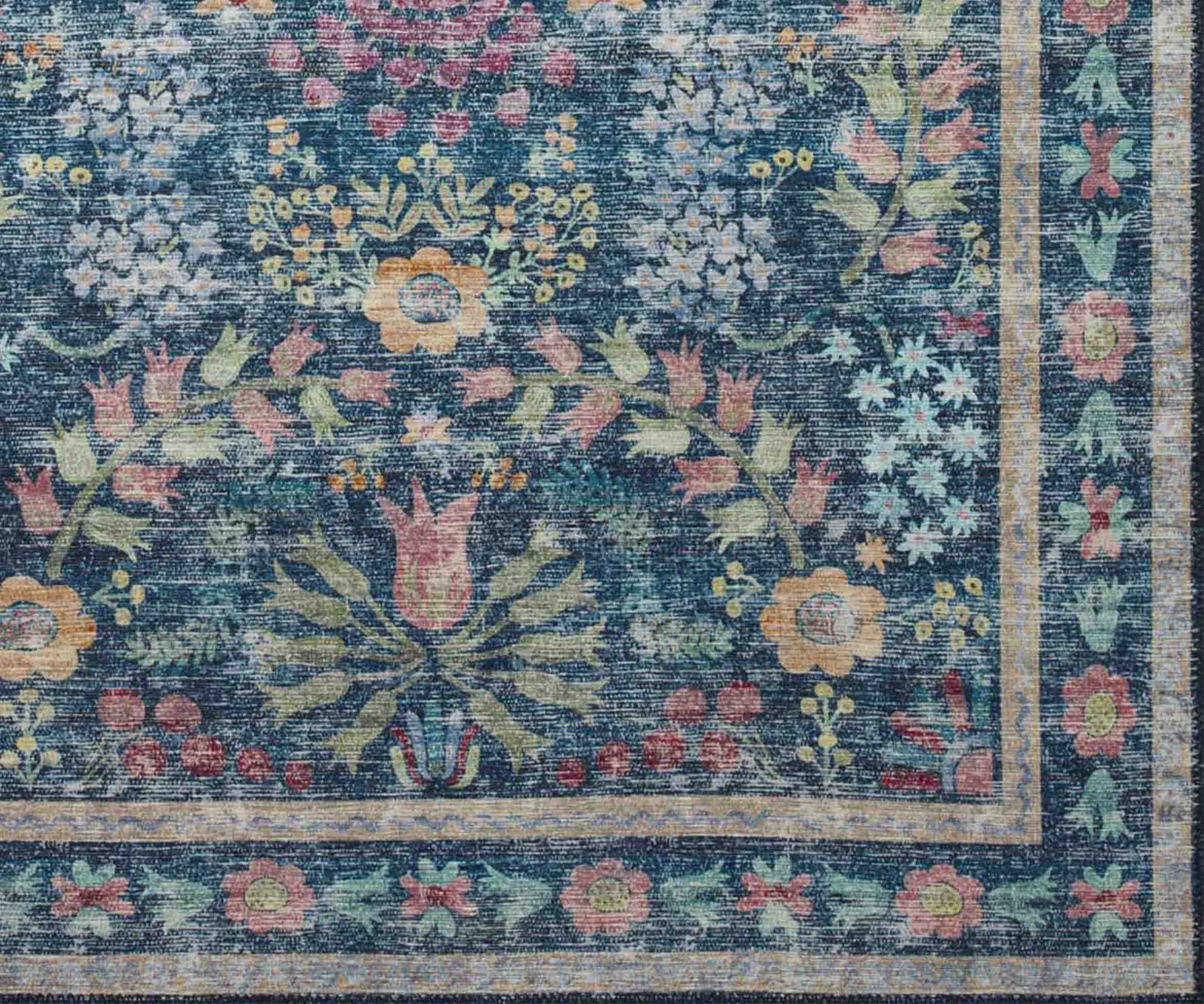 Cloverpaperco™ - Maison Frances Power Loomed Rug - Blue Multi