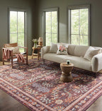 Cloverpaperco™ - Maison Frances Power Loomed Rug - Burgundy