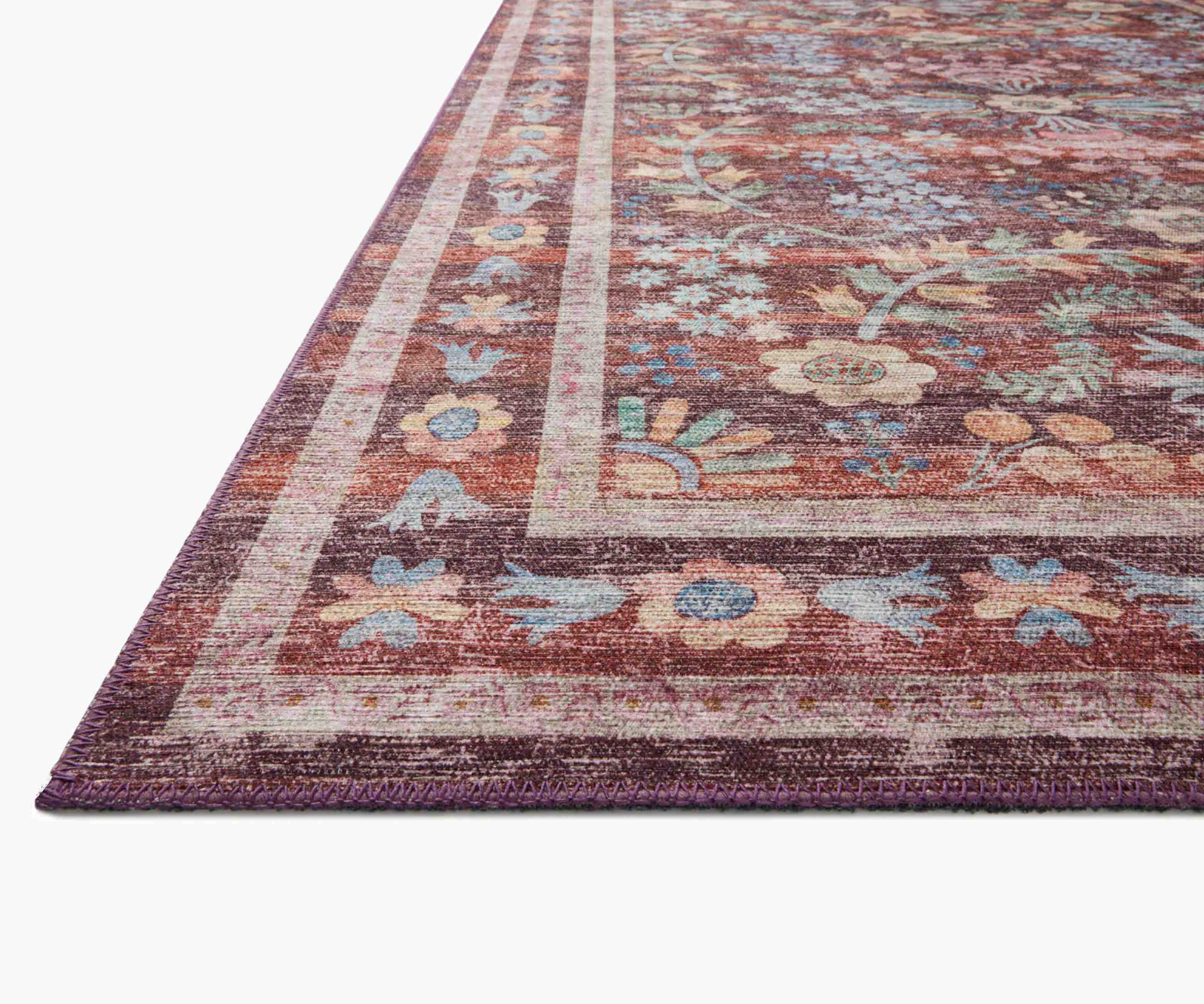 Cloverpaperco™ - Maison Frances Power Loomed Rug - Burgundy