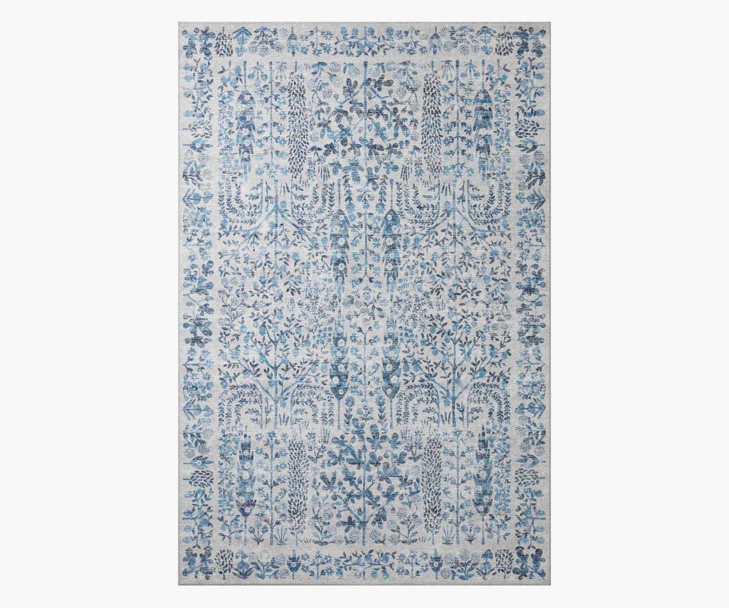 Cloverpaperco™ - Maison Grove Power Loomed Rug - Blue