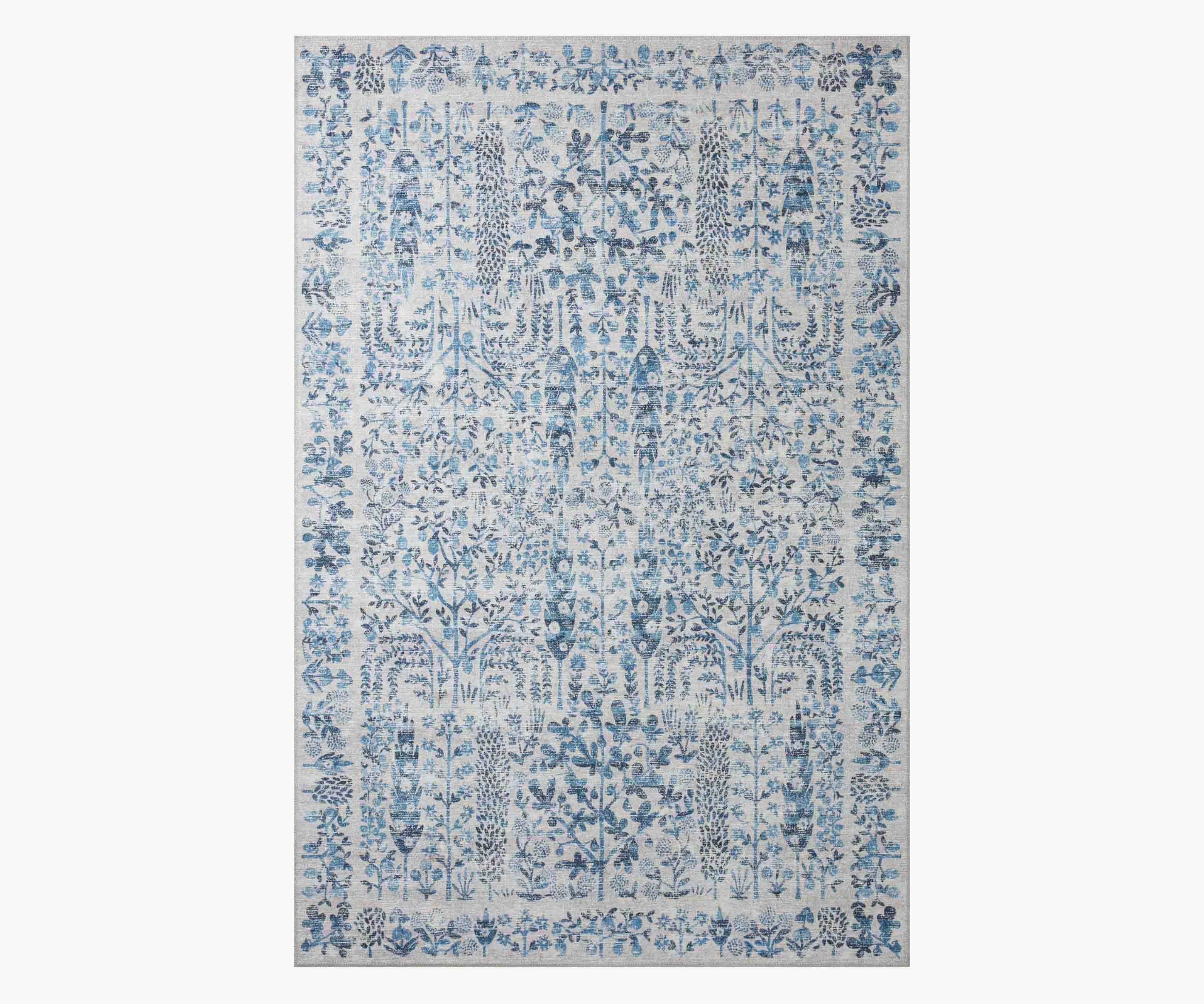 Cloverpaperco™ - Maison Grove Power Loomed Rug - Blue