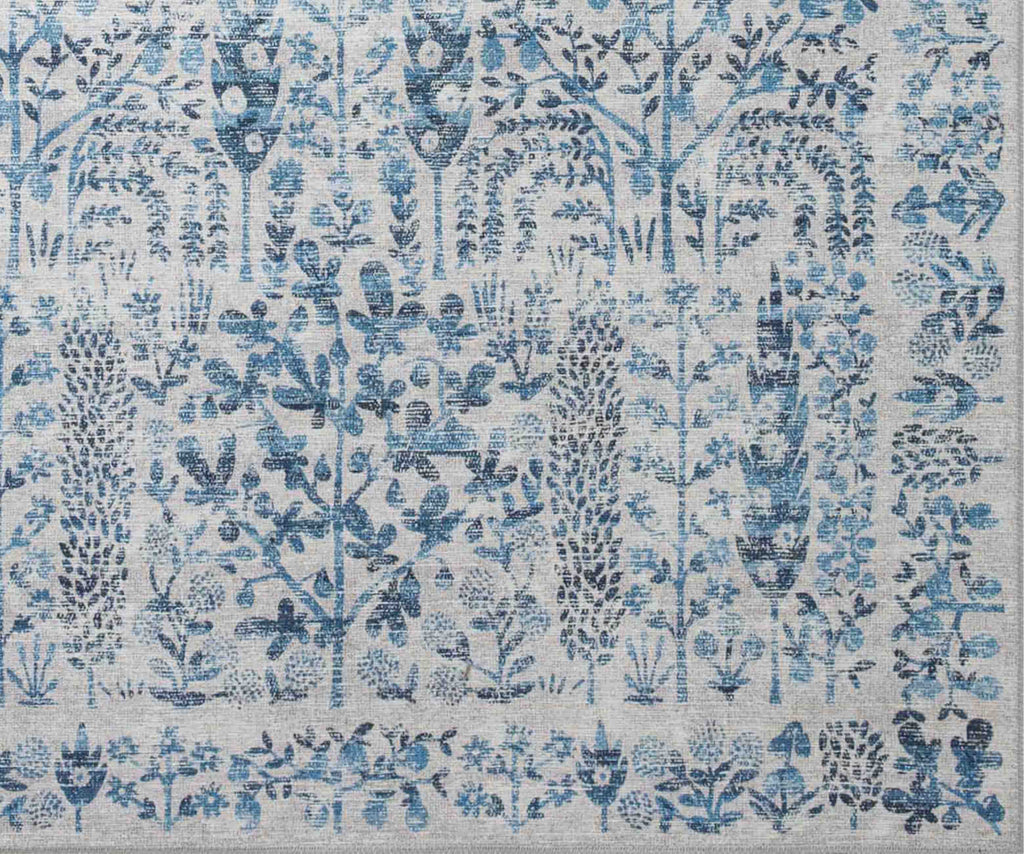 Cloverpaperco™ - Maison Grove Power Loomed Rug - Blue