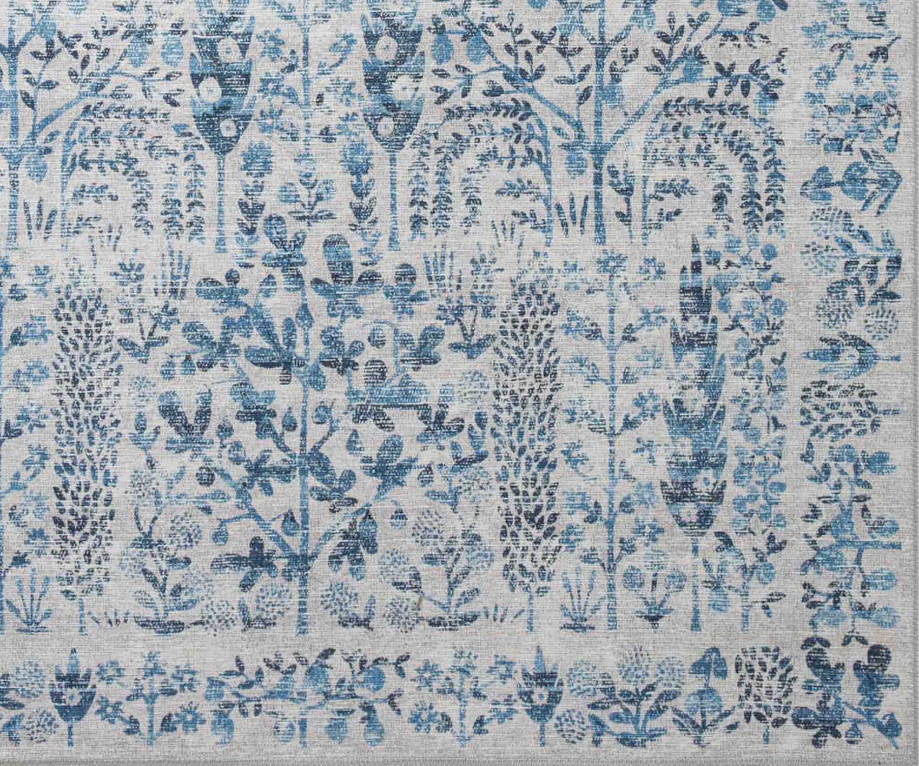 Cloverpaperco™ - Maison Grove Power Loomed Rug - Blue