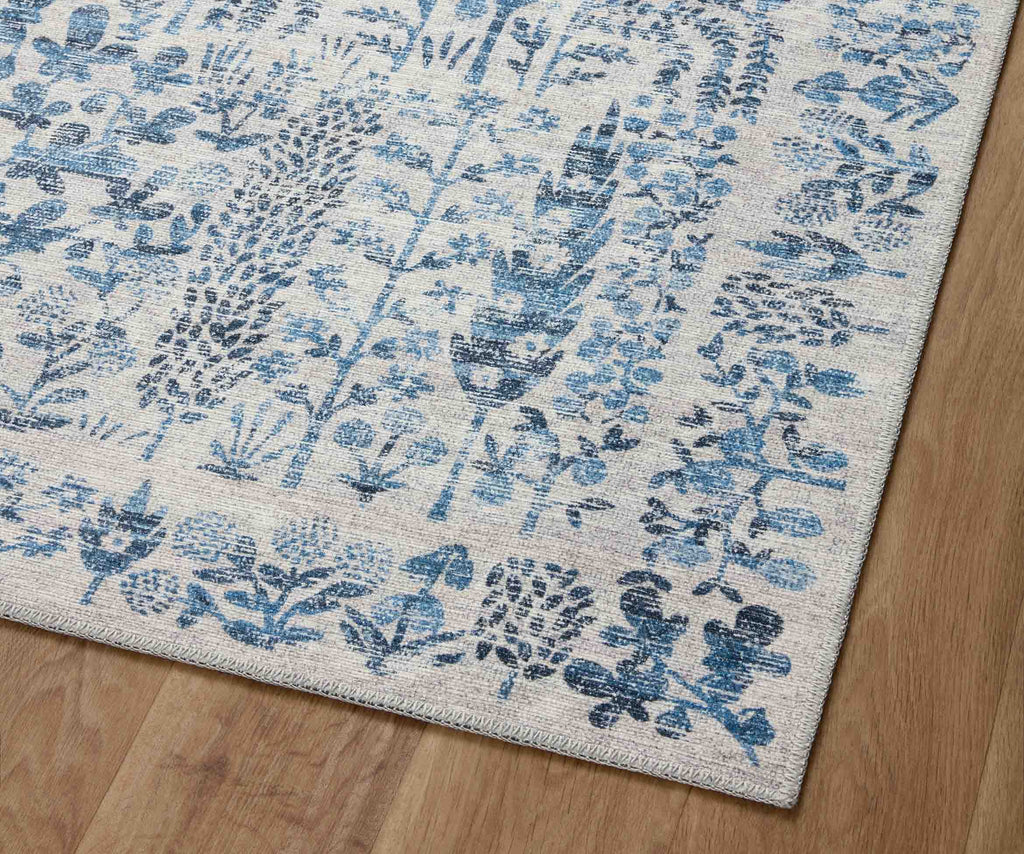 Cloverpaperco™ - Maison Grove Power Loomed Rug - Blue
