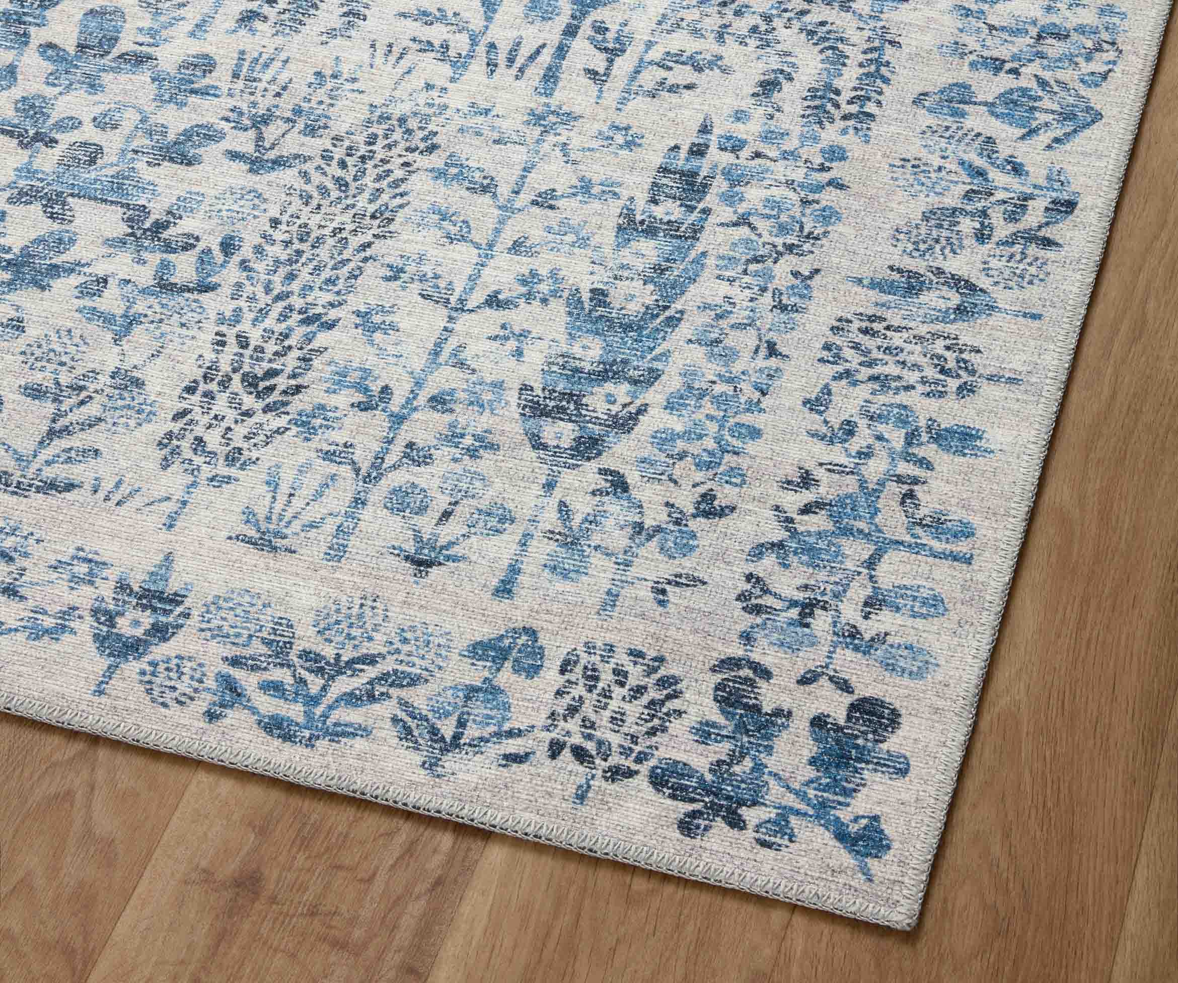 Cloverpaperco™ - Maison Grove Power Loomed Rug - Blue