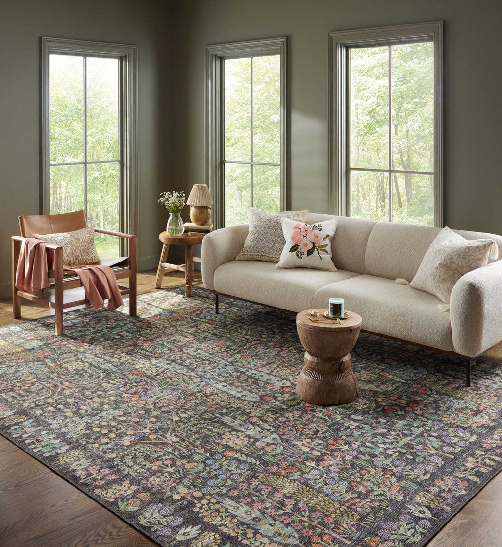 Cloverpaperco™ - Maison Grove Power Loomed Rug - Charcoal