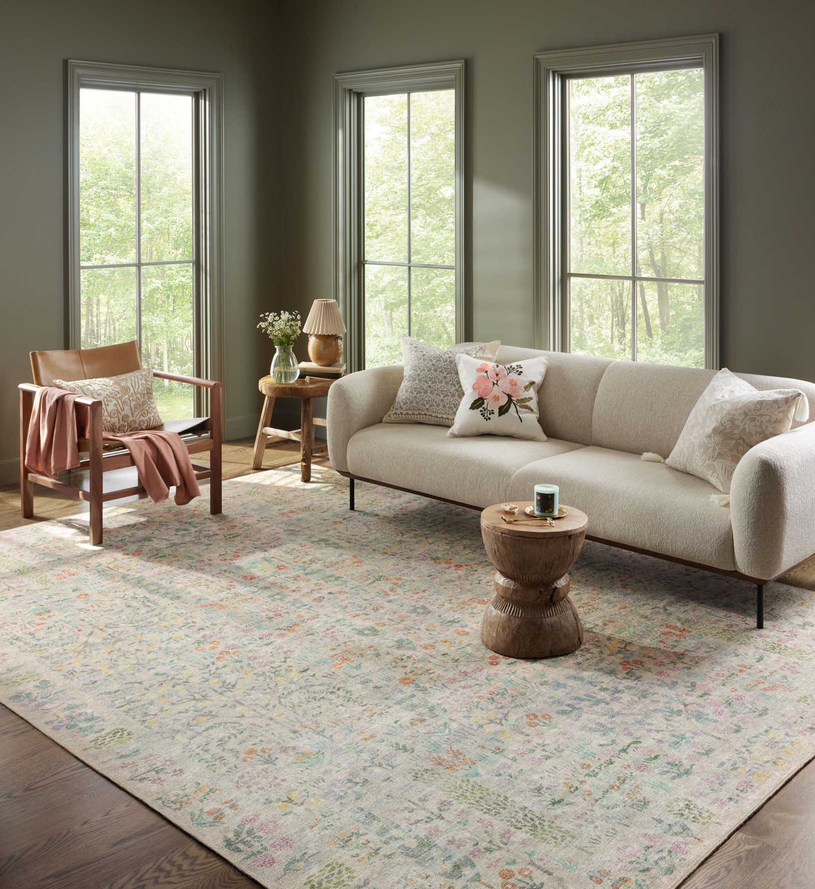 Cloverpaperco™ - Maison Grove Power Loomed Rug - Khaki
