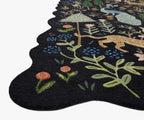 Cloverpaperco™ - Menagerie Wool-Hooked Rug - Black