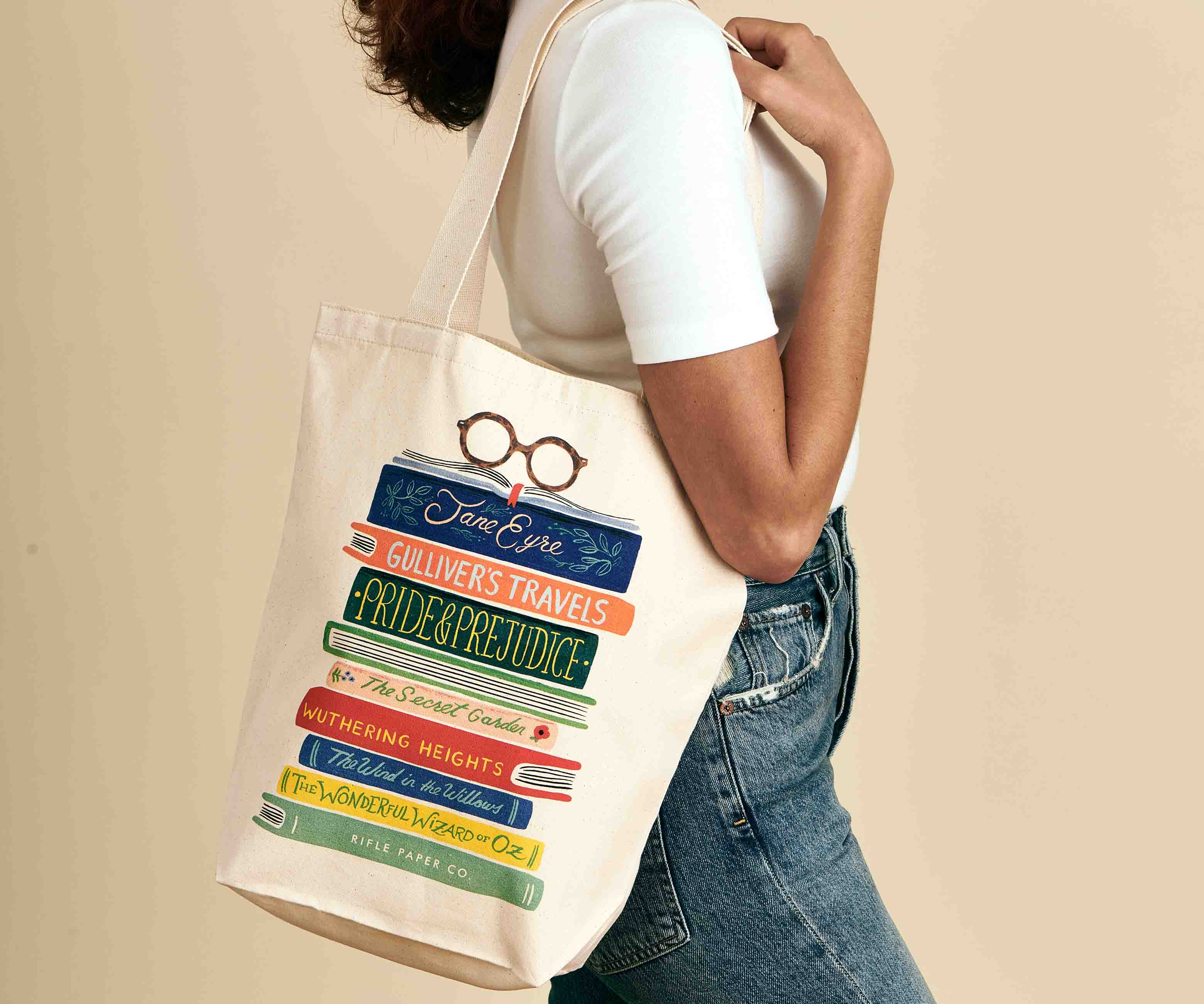 Cloverpaperco™ - Canvas Tote Bag - Book Club
