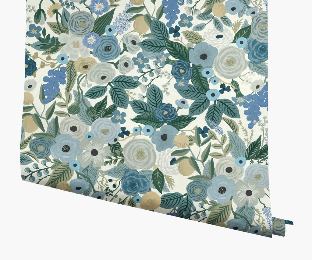 Cloverpaperco™ - Garden Party Wallpaper - Indigo Multi